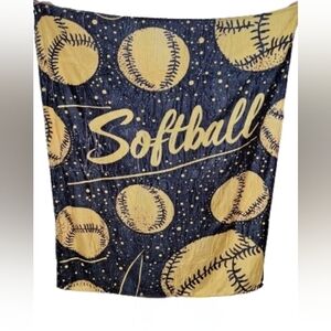 NWOT Softball Throw Blanket (50x60)